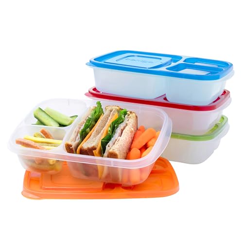 Easyboxes Original Stackable Lunch Boxes (Classic (4-Pack))