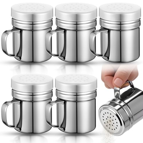6 Pcs Stainless Steel Salt and Pepper Shakers (6oz)