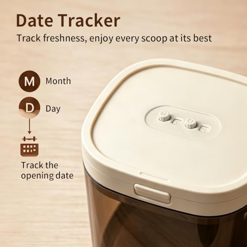 Airtight Food Storage Container with Magnetic Scoop & Built (1200ml)