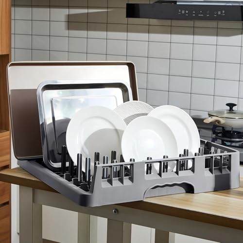 1 Pack Commercial Dishwasher Tray Rack (Gray / Peg Dish Opening)