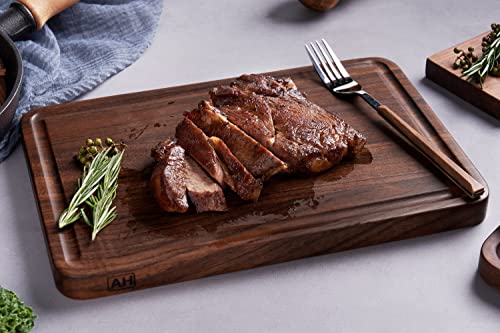 Walnut Wood Cutting Board for Kitchen 12x8 in Wooden Chopping Board (Edge Grain / 12"L x 8"W)