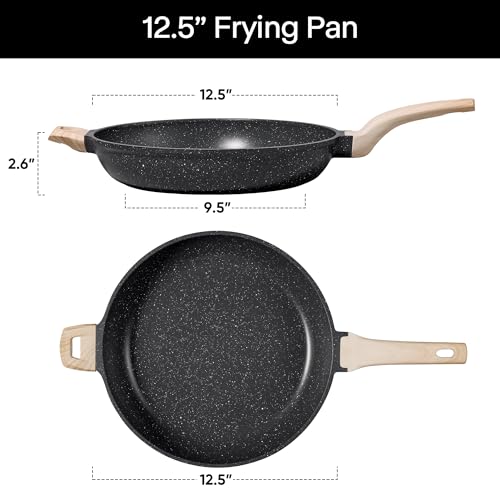 12.5 inch Nonstick Frying Pan (Black / 12.5")