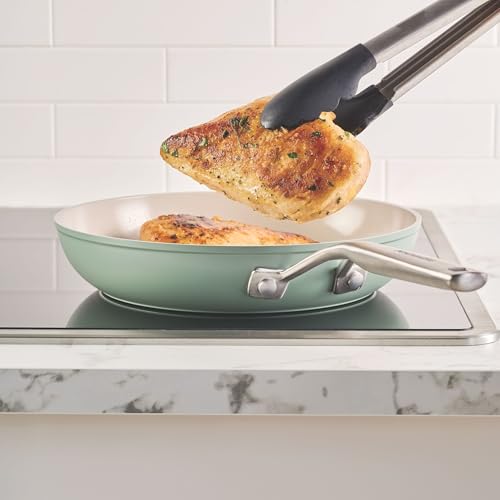 Hard Anodized Ceramic Non Stick Frying Pans (Cardamom / 10 Inch)