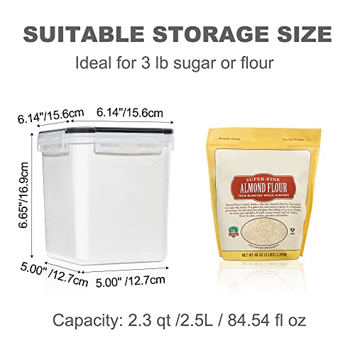 Medium Food Storage Containers with Lids Airtight 2.5L (2.5 L)