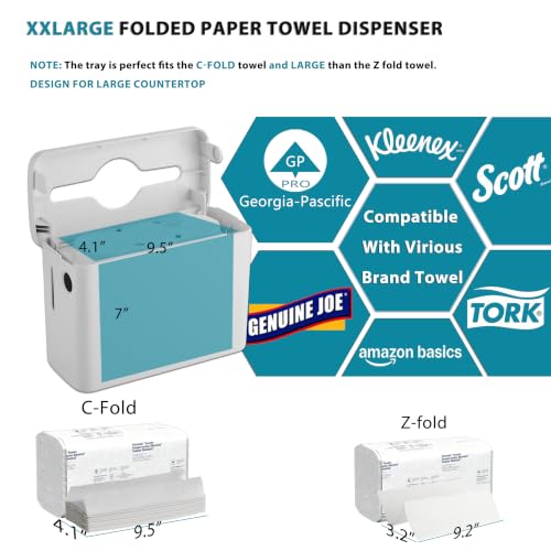 Ultra Large C Fold Paper Towel Dispenser Countertop (D-44 Lavender)