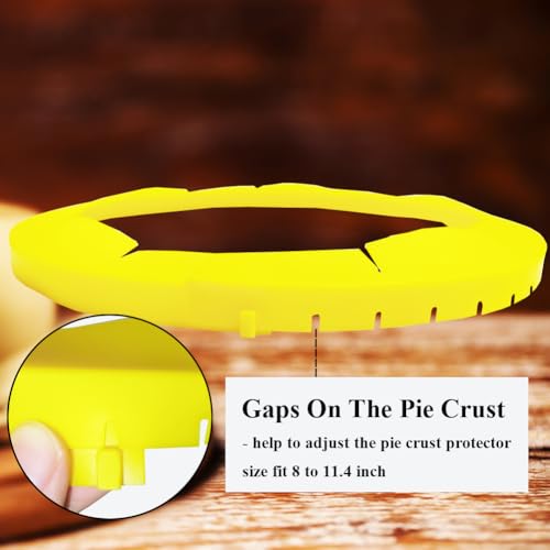 Adjustable Pie Crust Shields Baking Protectors (Yellow-1pcs)
