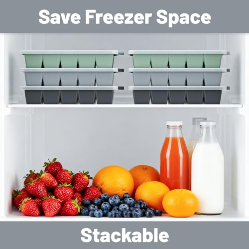 Silicone Ice Cube Tray 3 Pack (Black+Grey+Mint / Ice Cube Tray 3 Pack)