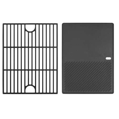17" Cooking Grates and Griddle for Nexgrill Grill Parts 720 (17inch x 13 1/4inch)