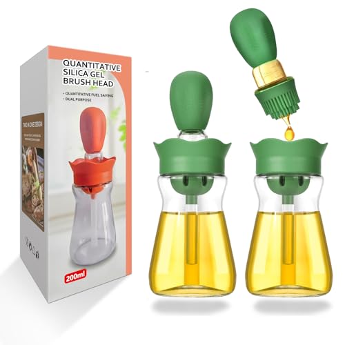 Oil Dispenser with Brush (Green-2pcs)