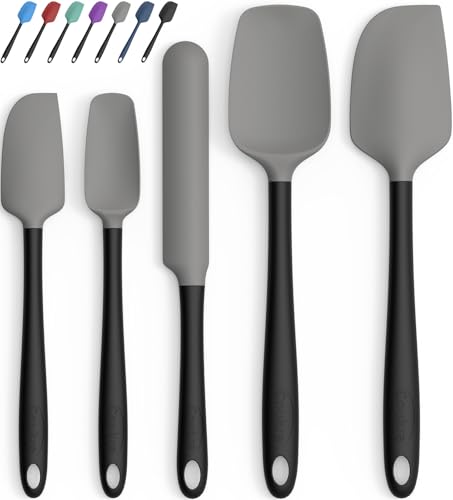 Silicone Spatula Set of 5 (Gray Black)
