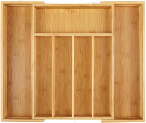Bamboo Cutlery Silverware Tray (Natural / Small)