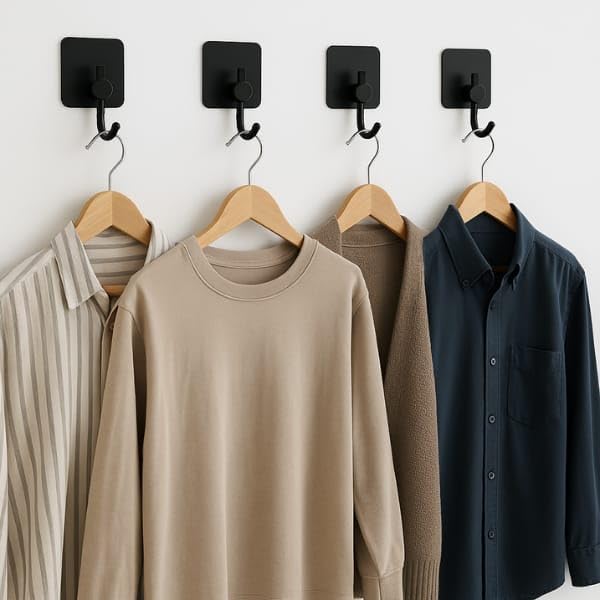 Adhesive Hooks for Hanging (4 Count)