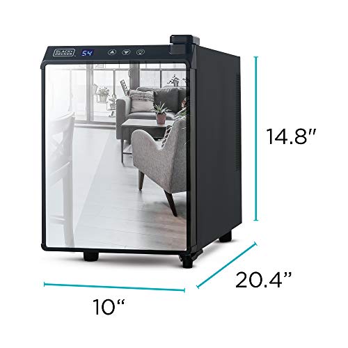 6 Bottle Thermoelectric Wine Chiller (6 Bottles / Mirrored Glass Door)