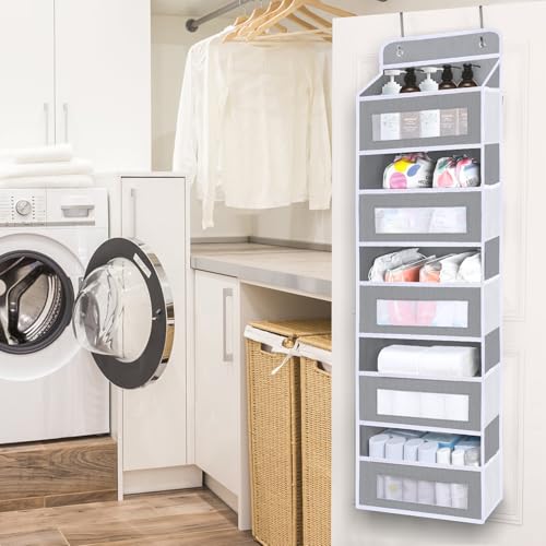 3 Pack Over The Door Organizer Storage (Grey / 3 Pack)