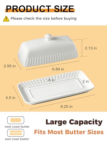 Ceramic Butter Dish with Lid