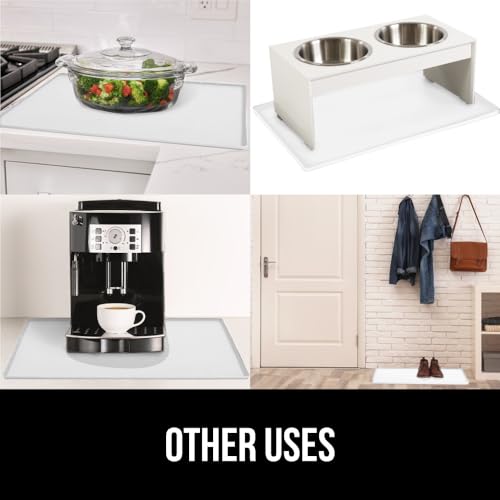 Waterproof Silicone Under Sink Mat (White / 34"w X 22"l)