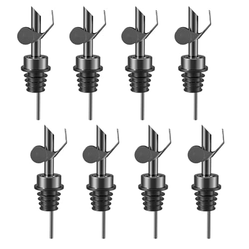 Olive Oil Dispenser Spout (8 Pack / Black)