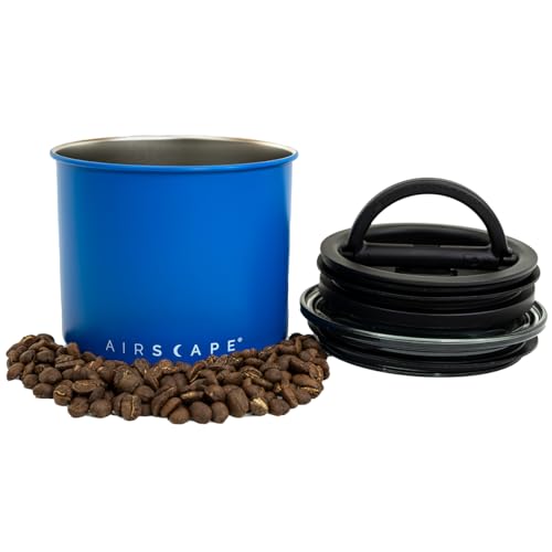 Airscape Stainless Steel Coffee Canister (Matte Blue / Small)