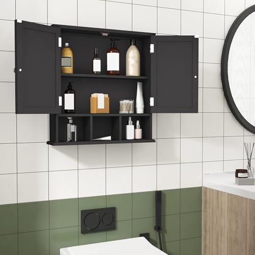 Bathroom Cabinet Wall Mounted 2 (Black / 1 pack)