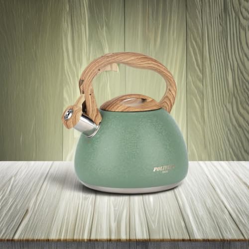 POLIVIAR Tea Kettle (2.7 Quarts / Crackle-Green)