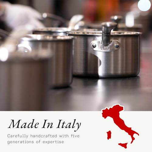 Cookware - 10-Inch Stainless Steel Frying Pan - 5 Ply Stainless Clad - Professional Cookware - Crafted in USA - Induction Compatible (10")