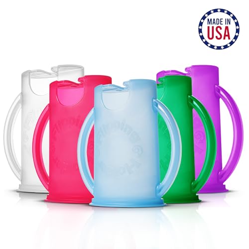 Squeeze Proof Food Pouch Holder for Toddlers (White 3 Pack)