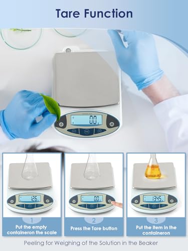 Lab Scale 5kgx0.1g Digital Precision Scale Electronic Balance Laboratory Weighing Industrial Scale Kitchen Counting Scale Scientific Scale Calibrated (5kg / 0.1g)