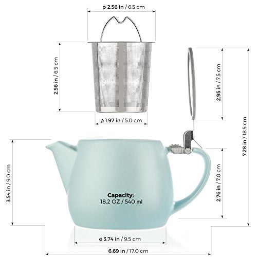 Pluto Porcelain Small Teapot Turquoise (Turquoise)