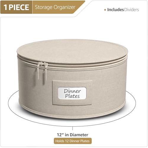 China Storage Containers (Beige / Dinner Plate Storage)