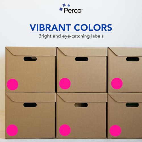 Neon Pink Round Circle Dot Sticker 3 (Neon Pink / 3 Inch)