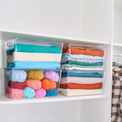 XLarge Clear Storage Bins with Lids (6 Count)