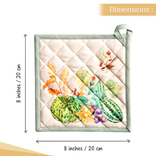 Pot Holders 100% Cotton Potholders (085 - Lumina / 8" x 8" (Pot Holder Pack of 1))