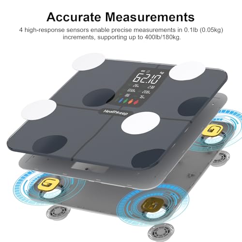Smart Scale for Body Weight (Black / 4-electrode)