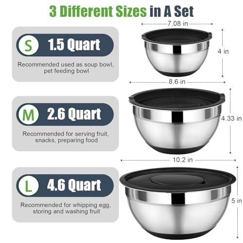 Mixing Bowl with Lid Set of 3