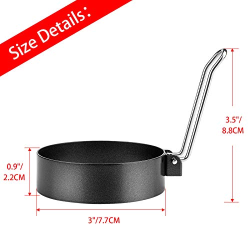 6 Pack Griddle Egg Rings for Frying