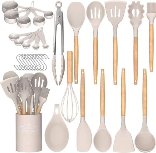Kitchen Cooking Utensils Set (Khaki)