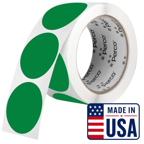 Green Round Circle Dot Sticker 2 (Green - Dark / 2 Inch)