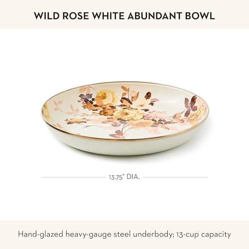 Enamel Abundant Bowl (White Wild Rose)
