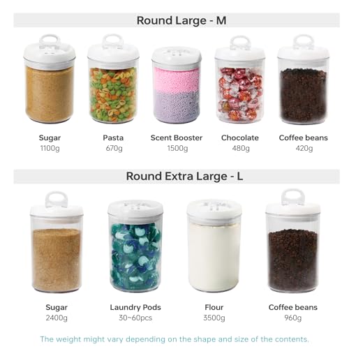 Flip Tite Storage Container with Lid 6" ROUND Airtight Ring Lock Top (White / 6")