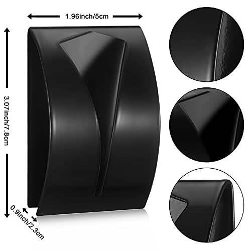 4 Pcs Self Adhesive Kitchen Towel Hook Holder (Black)