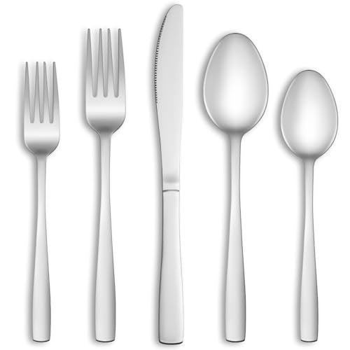 30 Piece Silverware Set Service for 6 (Silver)