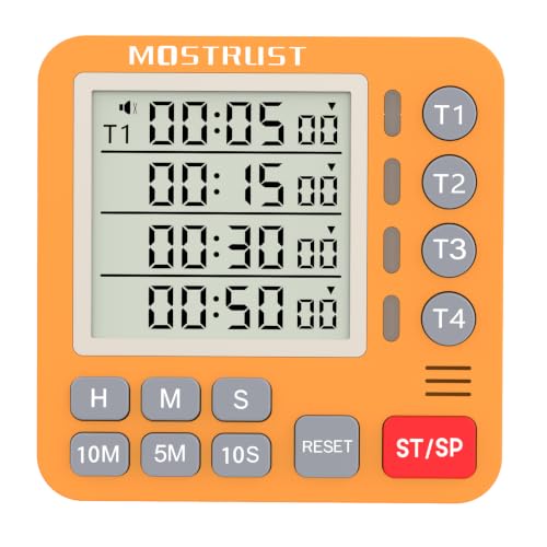 Digital Dual Kitchen Timer (Orange)