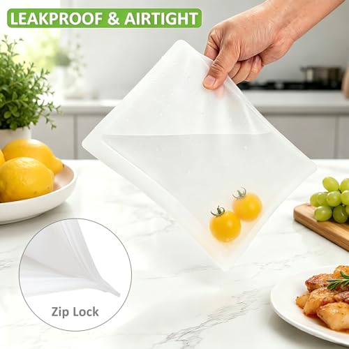 Reusable Sandwich Bags & Snack Bags Set (Translucent | S+XS | 8 Pack Flat)