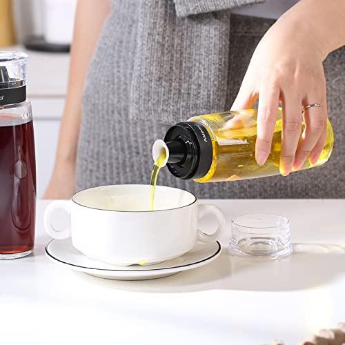 Oil and Vinegar Dispenser 2 Pack (Clear 9.5oz(2 pack))