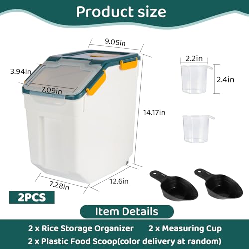 25 Pound Large Food Grade Container for Rice Flour Sugar