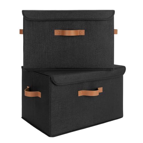 Memory Keepsake Storage Box (Black / Extra Large-2 Pack)