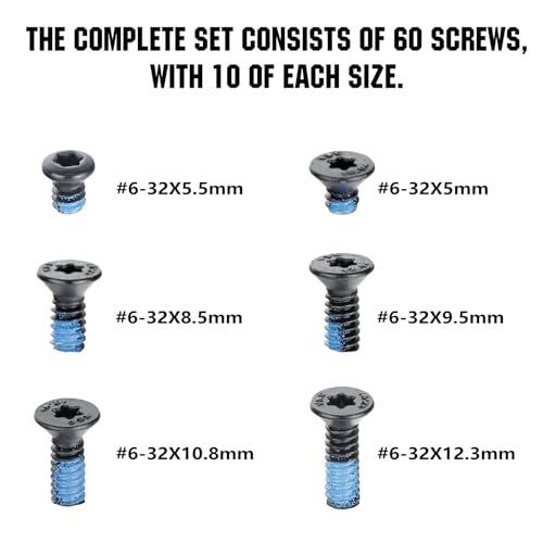 60 Pcs 6 32x5.5mm