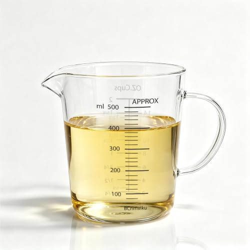 Glass Measuring Cups High Borosilicate 500ML 2CUPS [Insulated Handle (500ml)