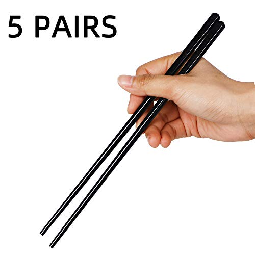 Ceramic Chopsticks Set of 5 (Black)