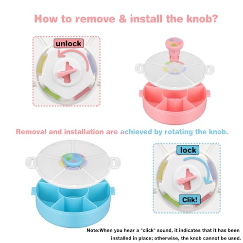 Kids' Rotating Snack Container Set (Blue 2 Pack)
